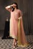 Peach Aari-Embroidered Organza Salwar Kameez (3-Piece) - Image 5