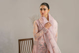 Blush Pink Hand-Embellished Organza Salwar Kameez (3-Piece) - Image 5