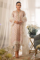 Powder Pink Kaamdani Organza Salwar Kameez (3-Piece) - Image 2