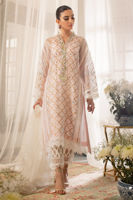 Powder Pink Kaamdani Organza Salwar Kameez (3-Piece) - Image 4