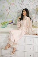 Pink Resham Embroidered Organza Salwar Kameez (3-Piece) - Image 4