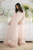 Pink Resham Embroidered Organza Salwar Kameez (3-Piece) - Image 5