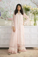 Pink Resham Embroidered Organza Salwar Kameez (3-Piece) - Image 7