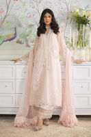 Pink Resham Embroidered Organza Salwar Kameez (3-Piece) - Image 8