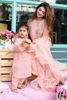 Peach Swarovski Embellished Organza Salwar Kameez (3-Piece) - Image 10