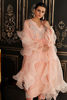 Peach Swarovski Embellished Organza Salwar Kameez (3-Piece) - Image 3