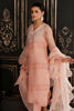 Peach Swarovski Embellished Organza Salwar Kameez (3-Piece) - Image 4