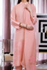 Pakistani Baby Pink Embroidered Korean Raw Silk Long Shirt (3-Piece) - Image 2