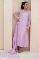 Pakistani Rose Pink Embellished Raw Silk Salwar Kameez (3-Piece) - Image 6
