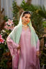 Pakistani Cherry Bloom Pink Embroidered Silk Salwar Kameez (3-Piece) - Image 3
