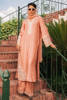 Coral Embroidered Raw Silk Salwar Kameez (3-Piece) - Image 2