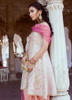 Peach Zari Dabka Raw Silk Salwar Kameez (3-Piece) - Image 5