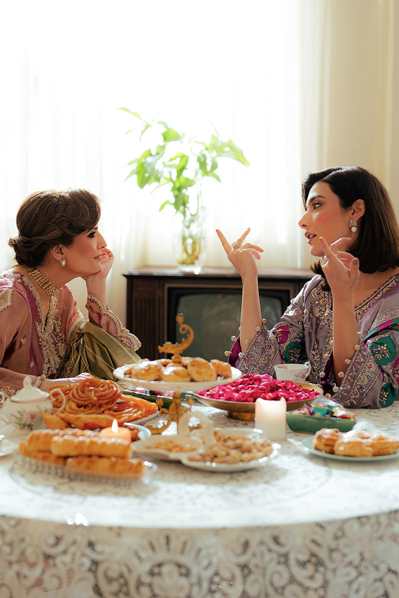 Pakistani Light Pink Zari Embroidered Satin Salwar Kameez (3-Piece) - Image 12