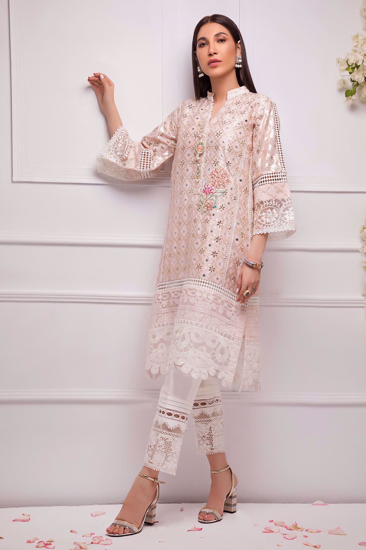 Blush Kaamdani Silk Net Salwar Kameez (3-Piece) - Image 6