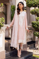 Dusty Pink Embroidered Silk Kurta Set (3-Piece) - Image 6