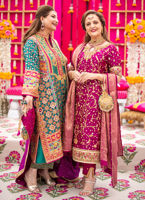 Magenta Zardozi & Gota Silk Salwar Kameez (3-Piece) - Image 4