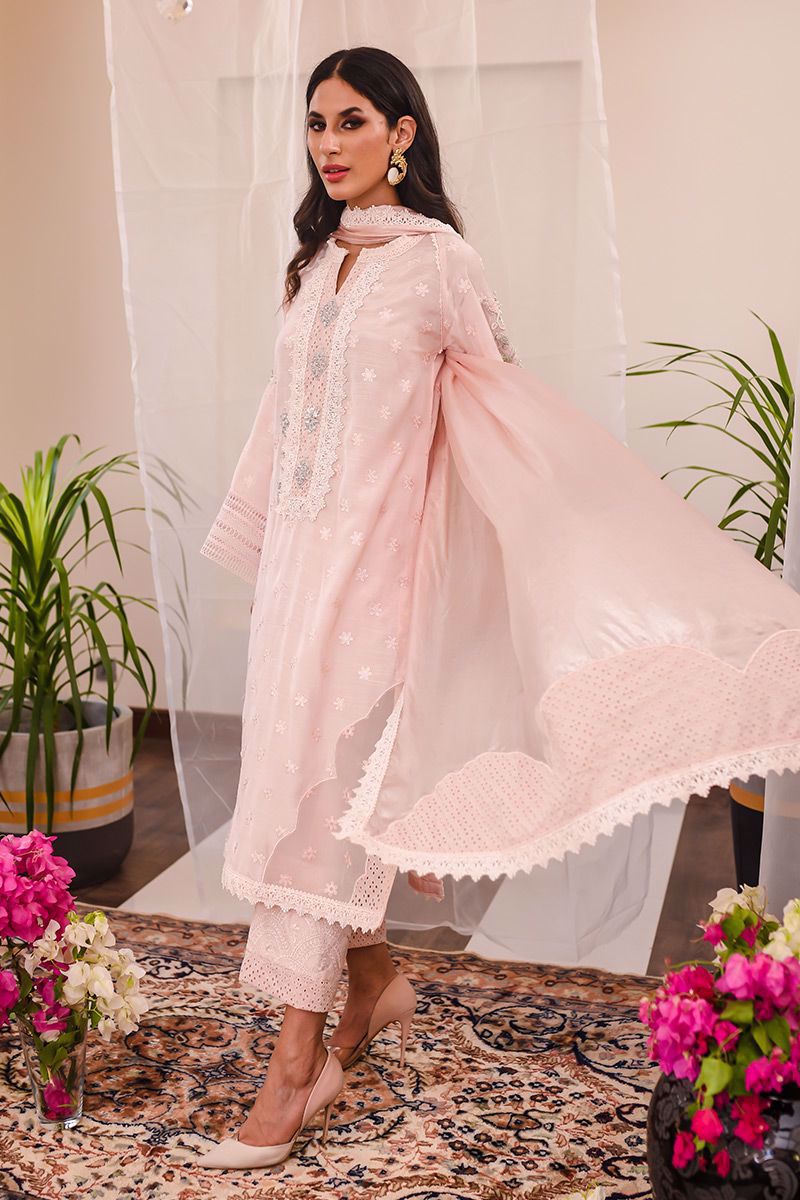 Blush Pink Embellished Silk Salwar Kameez (3-Piece) - Image 7