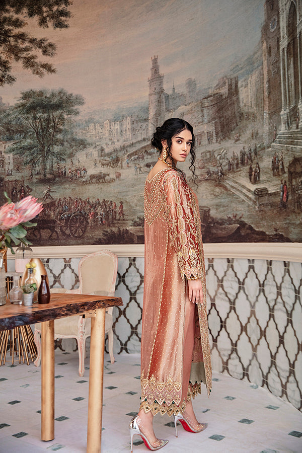 Pink Embroidered Tissue Salwar Kameez (2-Piece) - Image 2