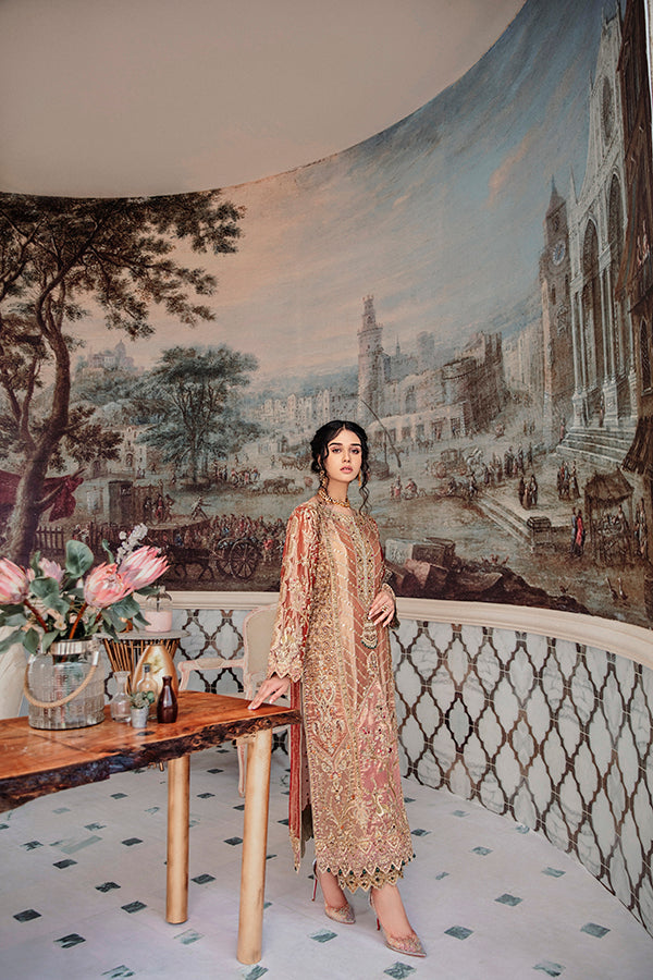 Pink Embroidered Tissue Salwar Kameez (2-Piece) - Image 4