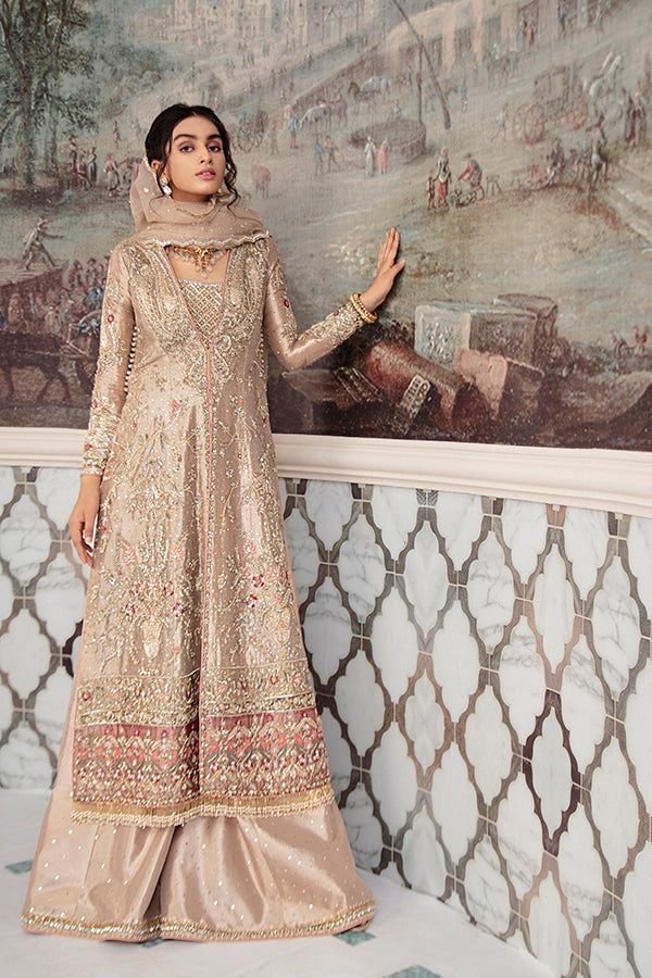 Pink Embroidered Tissue Salwar Kameez (3-Piece) - Image 1