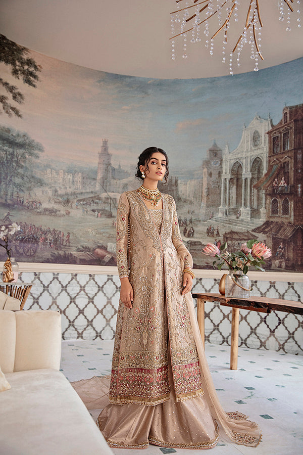 Pink Embroidered Tissue Salwar Kameez (3-Piece) - Image 5