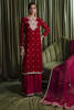 Pakistani Hot Pink Embellished Velvet Salwar Kameez (3-Piece) - Image 2