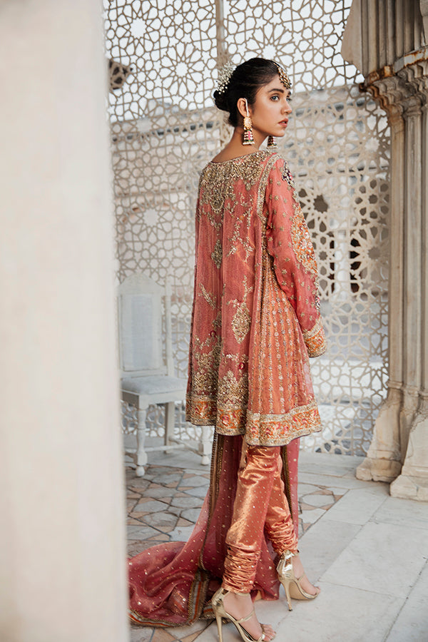 Pink Zari Net Kurta Set (3-Piece) - Image 5