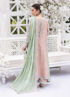 Pastel Pink Embellished Zari Silk Kurta (3-Piece) - Image 7