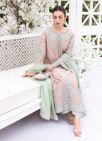 Pastel Pink Embellished Zari Silk Kurta (3-Piece) - Image 8