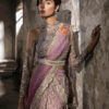 Mauve Embroidered Chantilly & Organza Saree (3-Piece) - Image 2