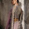 Mauve Embroidered Chantilly & Organza Saree (3-Piece) - Image 4