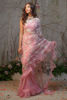 Pink Thread Embroidered Organza Net Saree (2-Piece) - Image 2