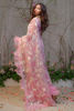 Pink Thread Embroidered Organza Net Saree (2-Piece) - Image 4