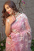 Pink Thread Embroidered Organza Net Saree (2-Piece) - Image 5