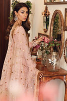 Pakistani Light Pink Chikankari Chiffon Pishwas (3-Piece) - Image 4