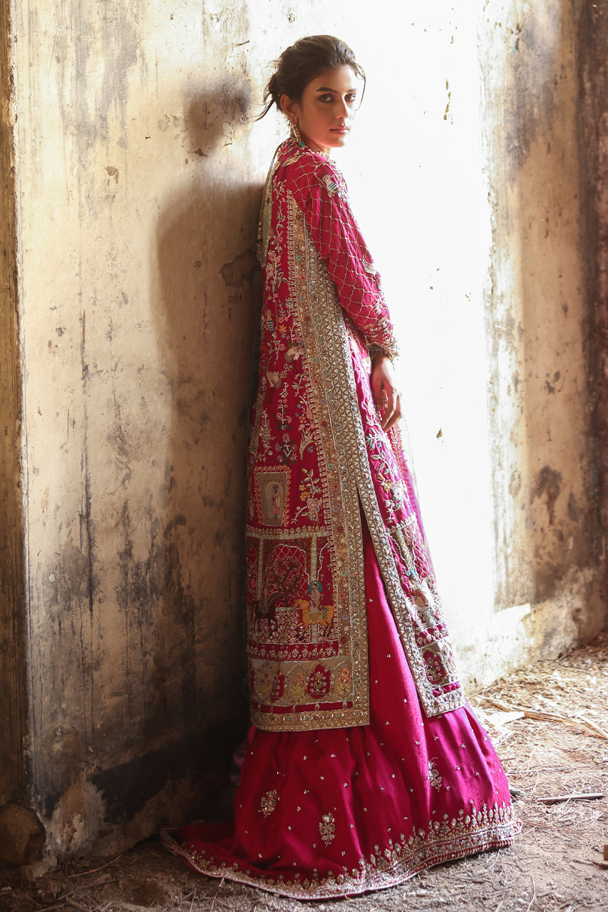 Magenta Zardozi Jamawar Silk Sharara (3-Piece) - Image 4