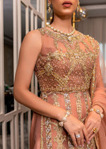 Pakistani Tea Pink Embellished Net & Silk Sharara (3-Piece) - Image 4