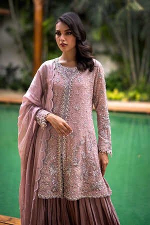 Pakistani Tea Pink Handworked Sharara Set (3-Piece) - Image 2