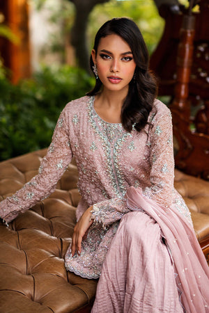 Pakistani Tea Pink Handworked Sharara Set (3-Piece) - Image 3
