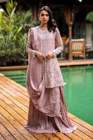 Pakistani Tea Pink Handworked Sharara Set (3-Piece) - Image 4