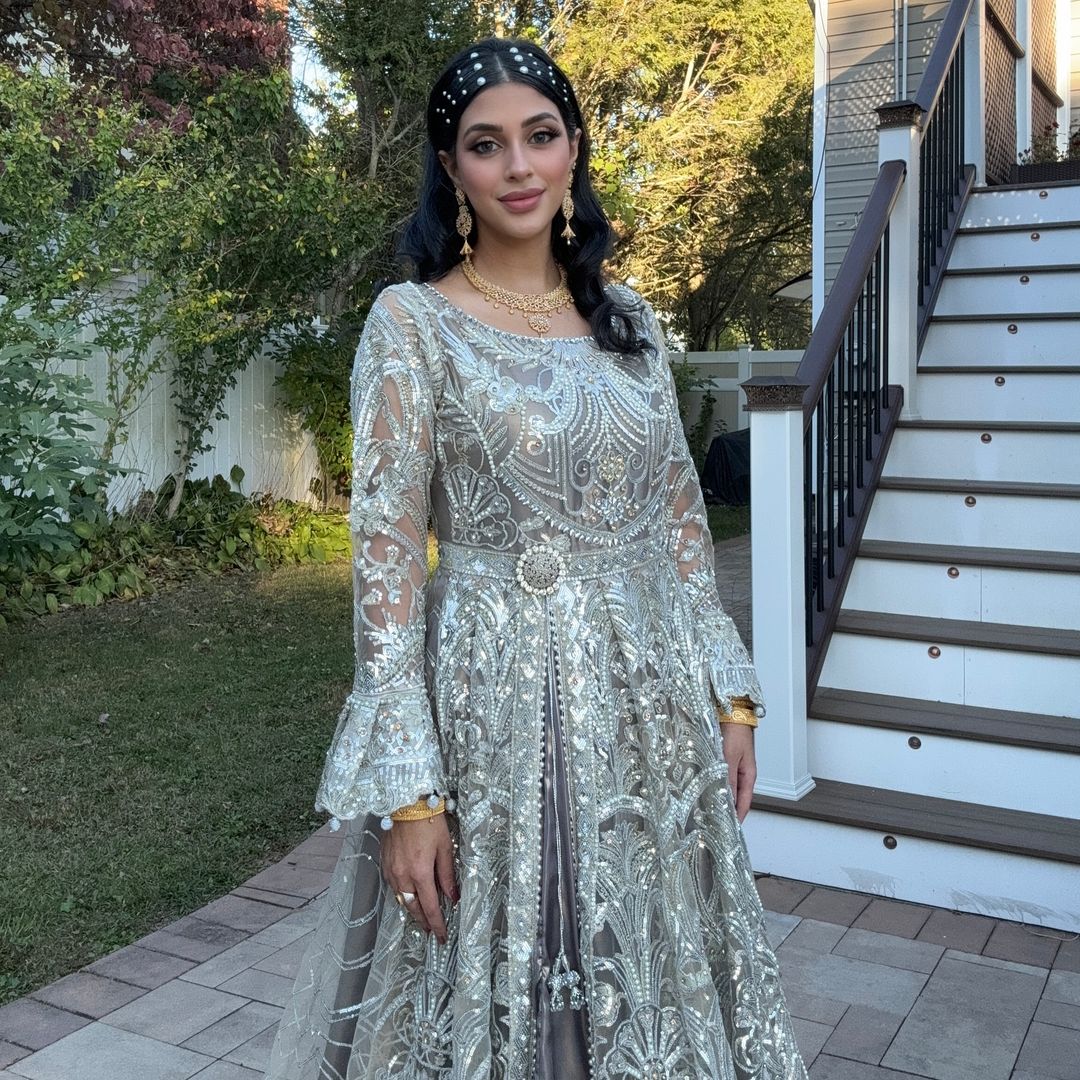 Dusty Rose Embellished Sharara Set (3-Piece) - Image 5