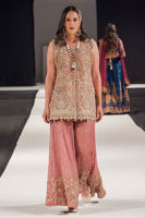 Pink Embellished Net Shirt & Chiffon Sharara (2-Piece) - Image 2