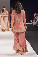 Pink Embellished Net Shirt & Chiffon Sharara (2-Piece) - Image 3