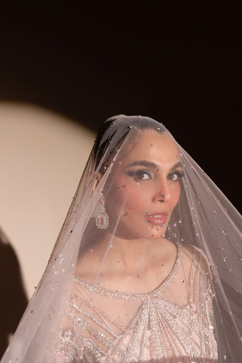 Blush Pink Embellished Net Sharara (3-Piece) - Image 6