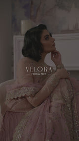 Blush Pink Embroidered Organza Sharara (3-Piece) - Image 8