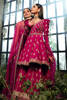 Pakistani Pink Embroidered Raw Silk Peplum Sharara (3-Piece) - Image 6