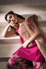 Pakistani Hot Pink Embroidered Raw Silk Sharara (3-Piece) - Image 3