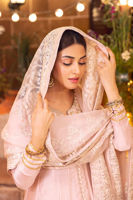 Blush Pink Embroidered Silk Kalidaar Sharara (3-Piece) - Image 6