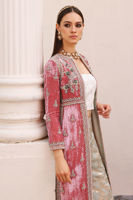 Pakistani Sea Pink Hand-Embellished Velvet Jacket Sharara (3-Piece) - Image 7
