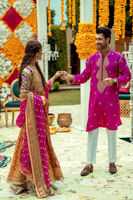 Deep Fuchsia Zardozi Raw Silk Men’s Kurta (2-Piece) - Image 7